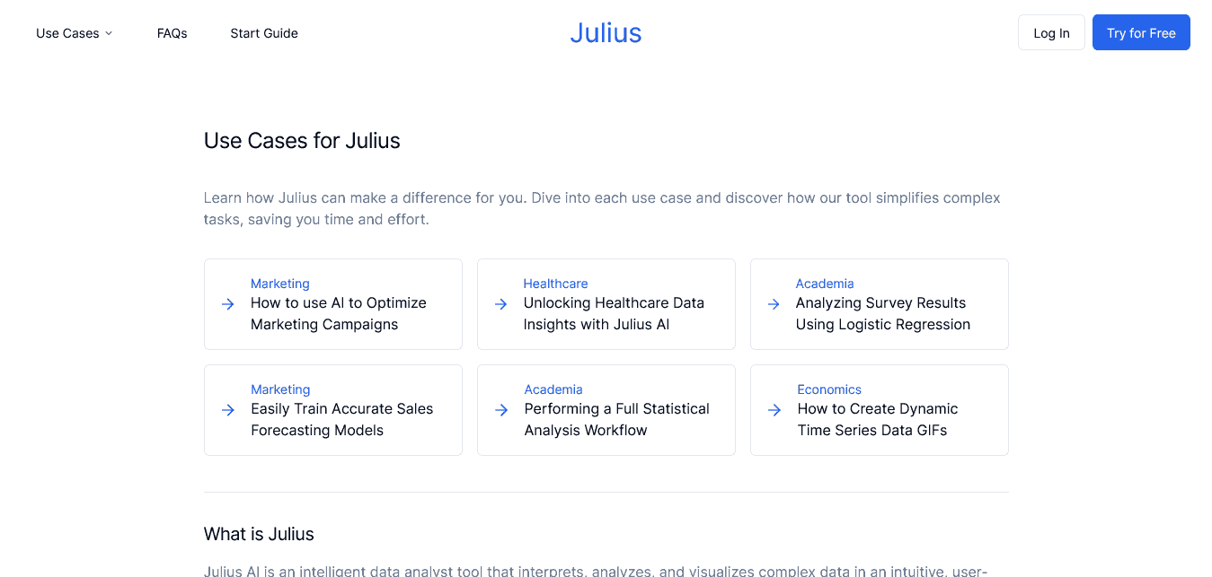 Who is Julius AI Best For?